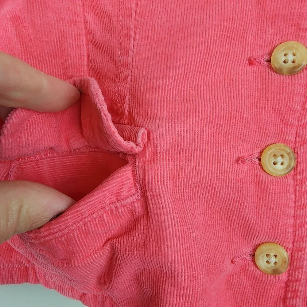 Ralph Lauren Girls Pink Corduroy Blazer Jacket Size 5 School Preppy